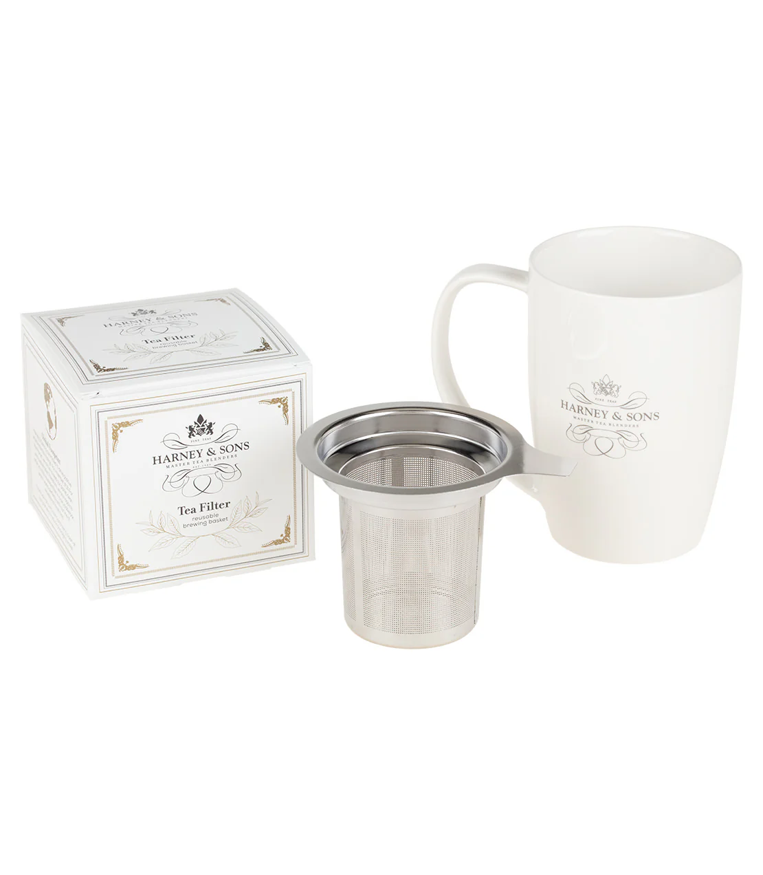 Harney & Sons Mug with Permanent Tea Filter Bundle