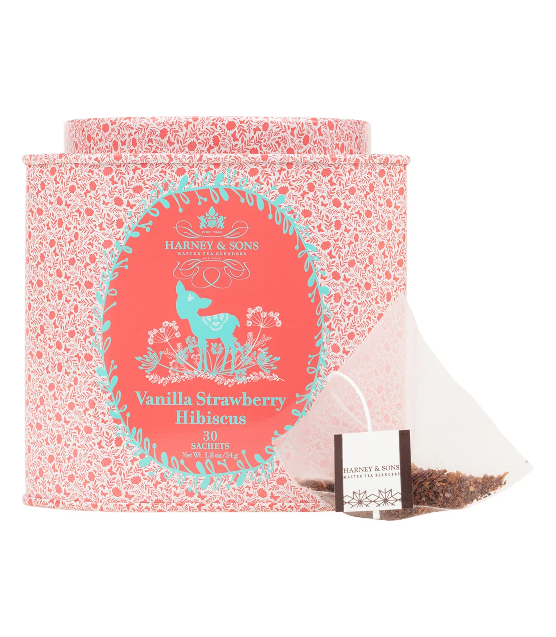 Vanilla Strawberry Hibiscus, Tin of 30 Sachets - Image 2