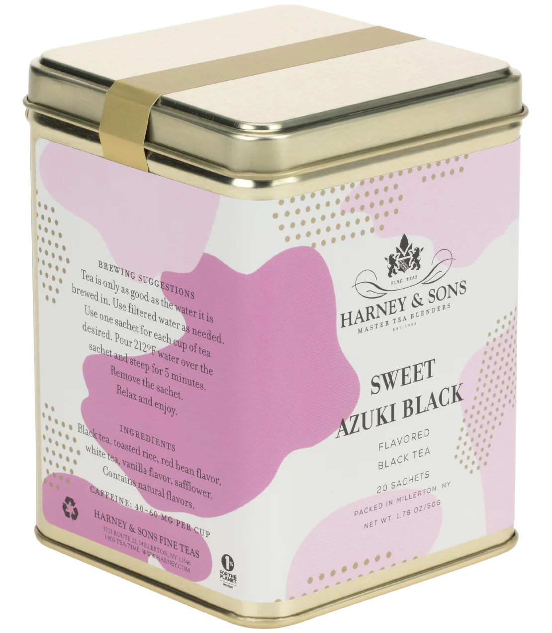 Sweet Azuki Black, Tin of 20 Sachets