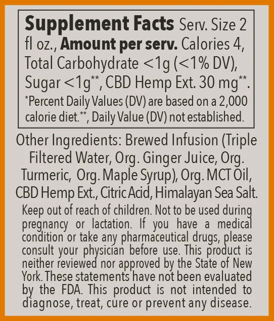 Turmeric Ginger Shot – 30 MG Hemp - Image 3